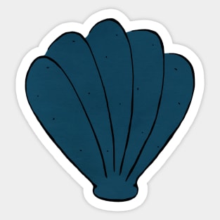 Simple Teal Seashell Sticker